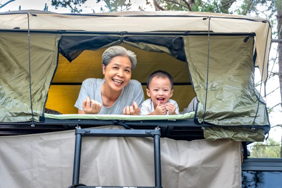 Quiet camping environment where generator noise level remains below conversational volume for overnight operation
