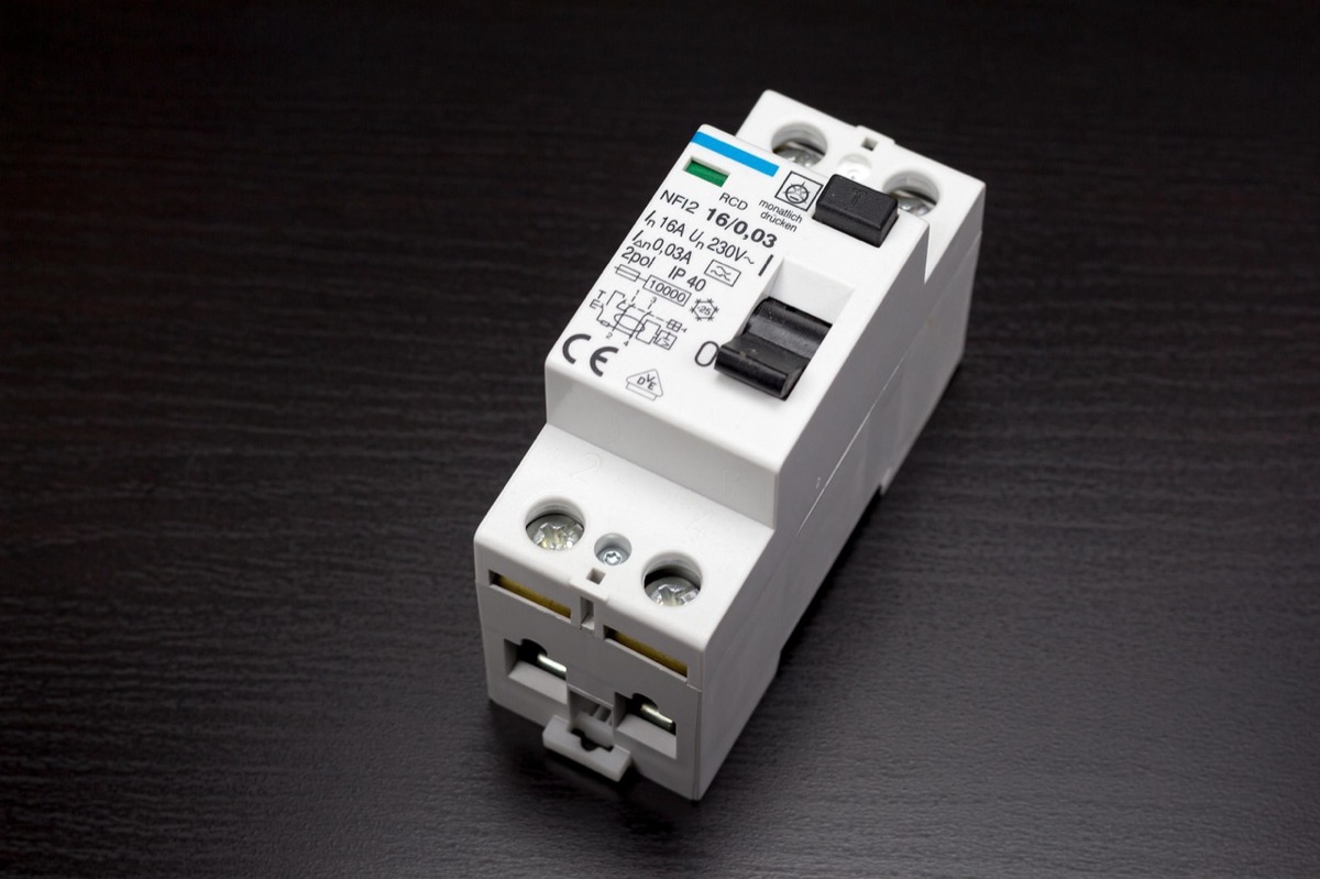 Home electrical panel with circuit breakers showing essential circuits for backup power