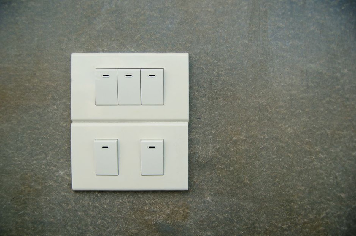 Electrical transfer switch installation showing backup power system integration