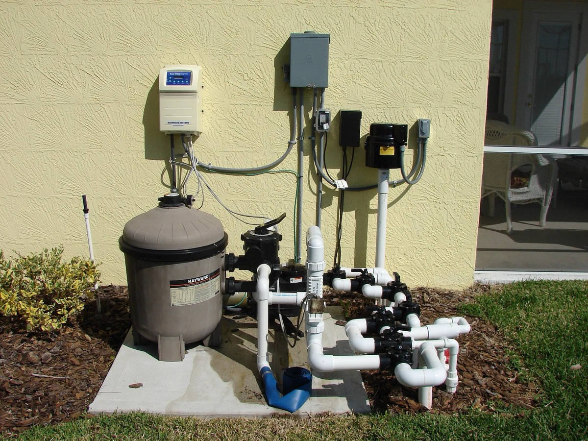 Well pump installation showing motor that requires high surge capacity to start