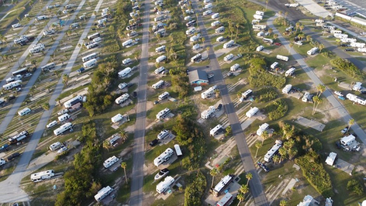 RV park campground with peaceful quiet power