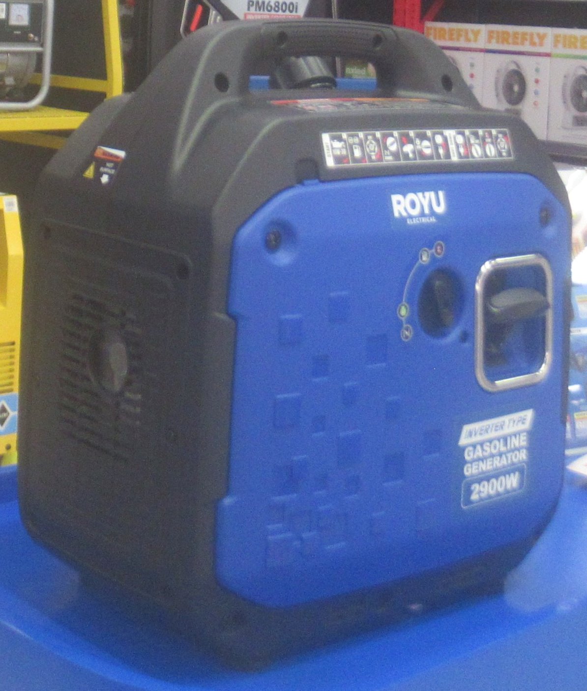 Portable inverter type gasoline generator with enclosed case